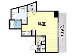 ラナップスクエア中之島公園 ワンルームの間取図画像