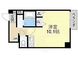 ダイドーメゾン大阪中之島 1Kの間取図画像