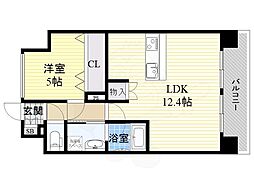 ミヤレジデンスセブン 1LDKの間取図画像