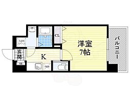 BPRレジデンス福島 1Kの間取図画像