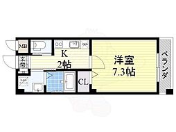 リーブル福島 1Kの間取図画像