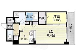 アーバネックス同心 1LDKの間取図画像