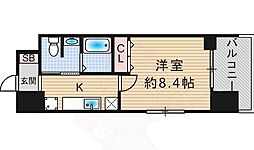 グランカーサ梅田北 1Kの間取図画像