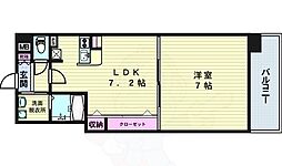 KAISEI梅田 1LDKの間取図画像