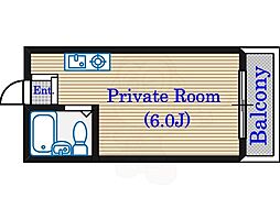 ベストレジデンスあびこ ワンルームの間取図画像