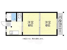 ハイム楠井A棟 2Kの間取図画像