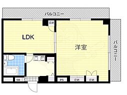 タケ&ハルビル第2 1LDKの間取図画像
