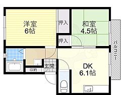 アーバン中野 2DKの間取図画像