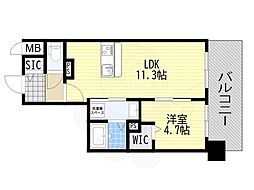 サザンネスト住ノ江駅前 1LDKの間取図画像