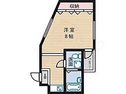 ホワイトハウス公園前 1Kの間取図画像