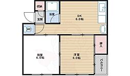メゾン安立 2DKの間取図画像