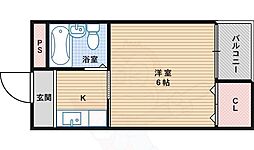 クリーン88 1Kの間取図画像