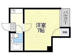 住吉パークハイツ 1Kの間取図画像