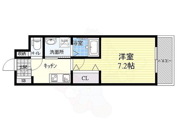 フレンドリーハイツ住吉 ｜大阪府大阪市住吉区住吉１丁目(賃貸アパート1K・3階・25.43㎡)の写真 その2