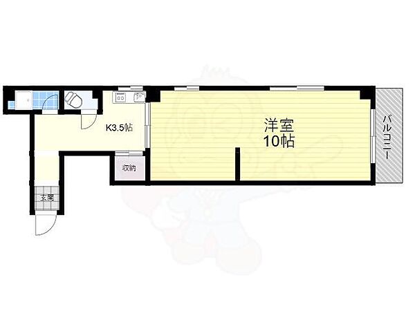 大阪府大阪市住吉区長居２丁目(賃貸マンション1K・5階・27.60㎡)の写真 その2