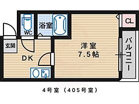 大阪府大阪市住吉区我孫子５丁目（賃貸マンション1K・4階・20.05㎡） その2