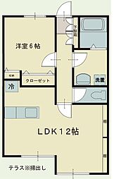 志幸3 1LDKの間取図画像