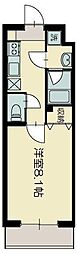 志幸44モーリア 1Kの間取図画像