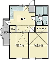 志幸3 2DKの間取図画像