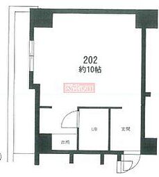 ストーク麻布十番 2階ワンルームの間取り