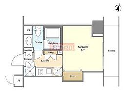 MG目黒駅前 1Kの間取図画像