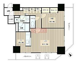 トレステージ目黒 1LDKの間取図画像