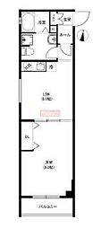 crealpremier目黒 1LDKの間取図画像