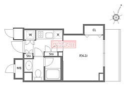 MG目黒駅前 1Kの間取図画像