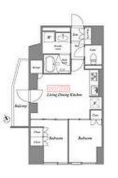 コスモグラシア池田山 2LDKの間取図画像