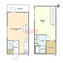 レガシア目黒不動前 1LDKの間取図画像