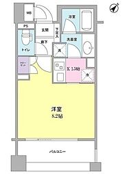 アルス恵比寿メイクス 1Kの間取図画像