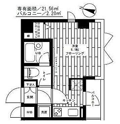 ステージファースト恵比寿東 1Kの間取図画像