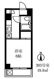 松林堂SK第2マンション 1Kの間取図画像