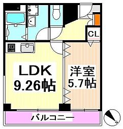 霞町・五番館 1LDKの間取図画像
