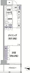 アビティ目黒 2Kの間取図画像