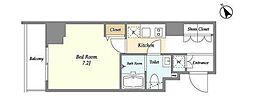 Lien御殿山 1Kの間取図画像