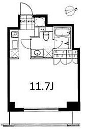 フレンシア麻布十番ノース 1Kの間取図画像