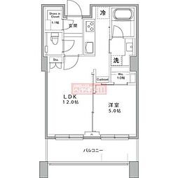 パークコート麻布十番ザ・タワー 1LDKの間取図画像