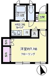 ディアコート碑文谷 1Kの間取図画像