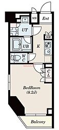 S-RESIDENCE三田慶大前 1Kの間取図画像