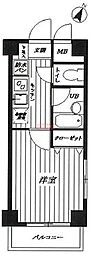 サンテミリオン恵比寿 ワンルームの間取図画像