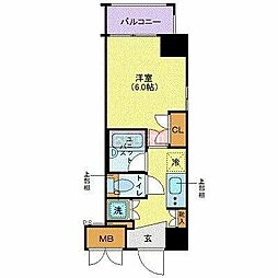 セジョリ大崎 1Kの間取図画像