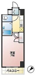 ヴェローナメグロ 1Kの間取図画像