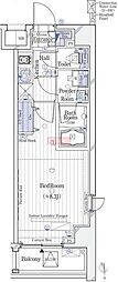 ガリシアレジデンス芝公園 1Kの間取図画像