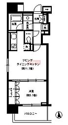 KDXレジデンス芝公園 1LDKの間取図画像