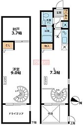 CASSIA目黒 1SDKの間取図画像