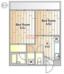 メルシー下目黒 2Kの間取図画像