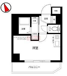 ダイアパレス池尻大橋 ワンルームの間取図画像