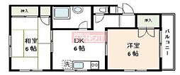第2池田ビル 2DKの間取図画像