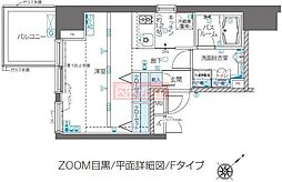 ZOOM目黒 ワンルームの間取図画像